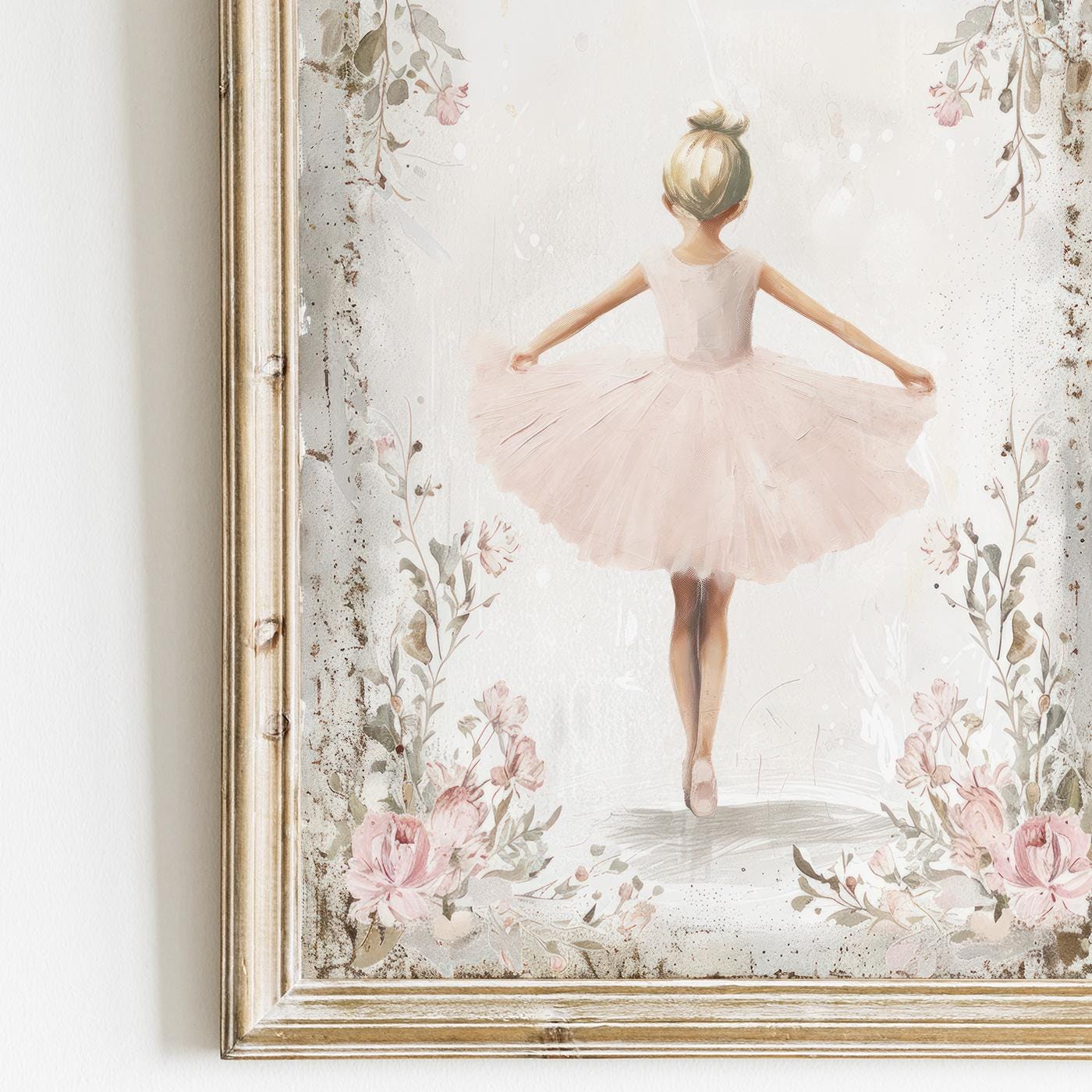 Vintage Ballerina Prints, Ballerina Nursery Wall Decor, Pink Ballet Art - WildfieldPrints