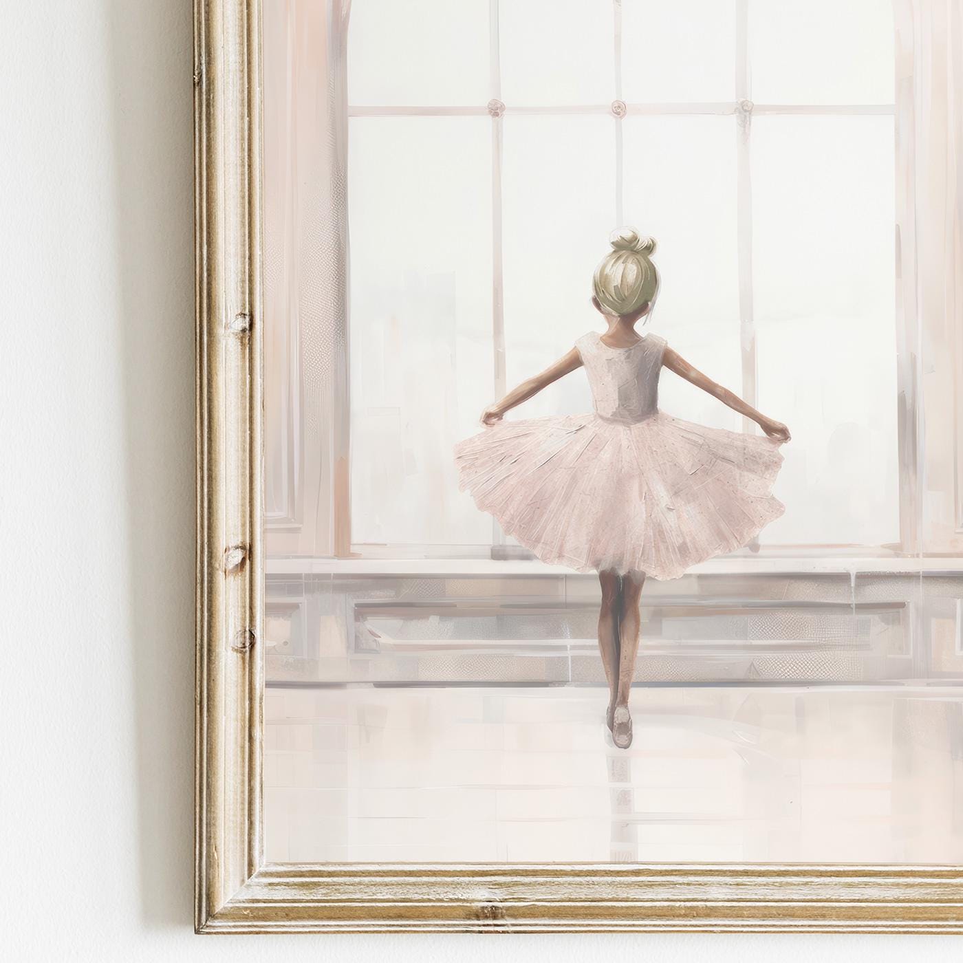 Vintage Ballet Nursery Decor, Ballerina Wall Art, Pink Girls Room Decor - WildfieldPrints