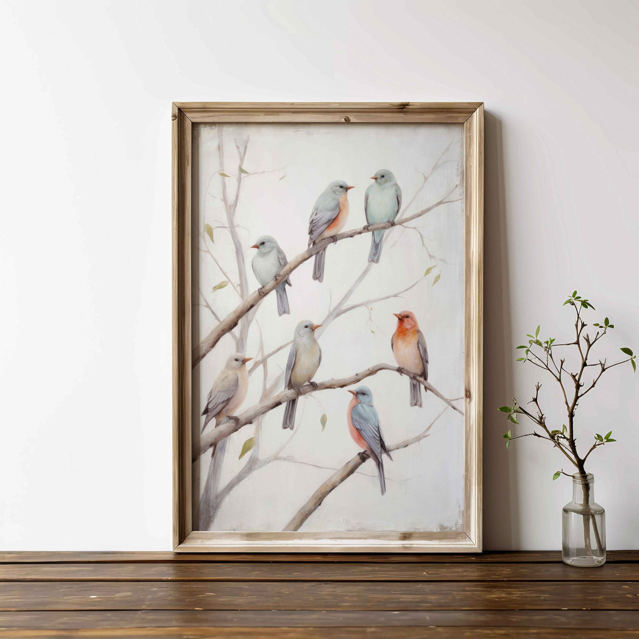 Colorful Bird Wall Art – Nature Nursery Print