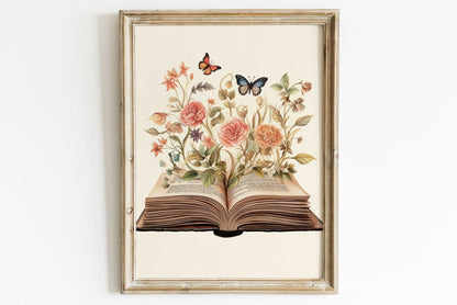 Vintage Book Prints, Literary Gift for Book Lovers, Reading Decor - WildfieldPrints