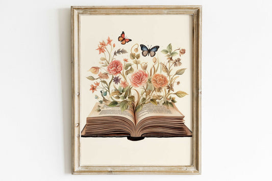Vintage Book Prints, Literary Gift for Book Lovers, Reading Decor - WildfieldPrints