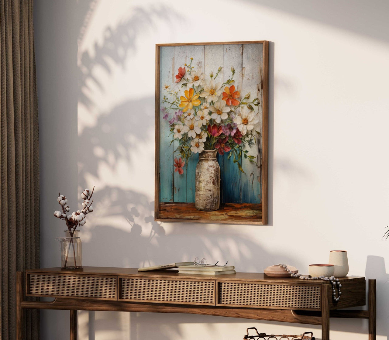 Wildflower Print – Floral Living Room Wall Decor