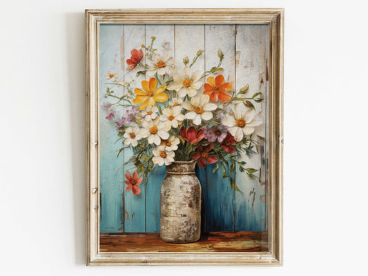 Vintage Botanical Wall Art, Floral Farmhouse Decor, Wildflower Print - WildfieldPrints