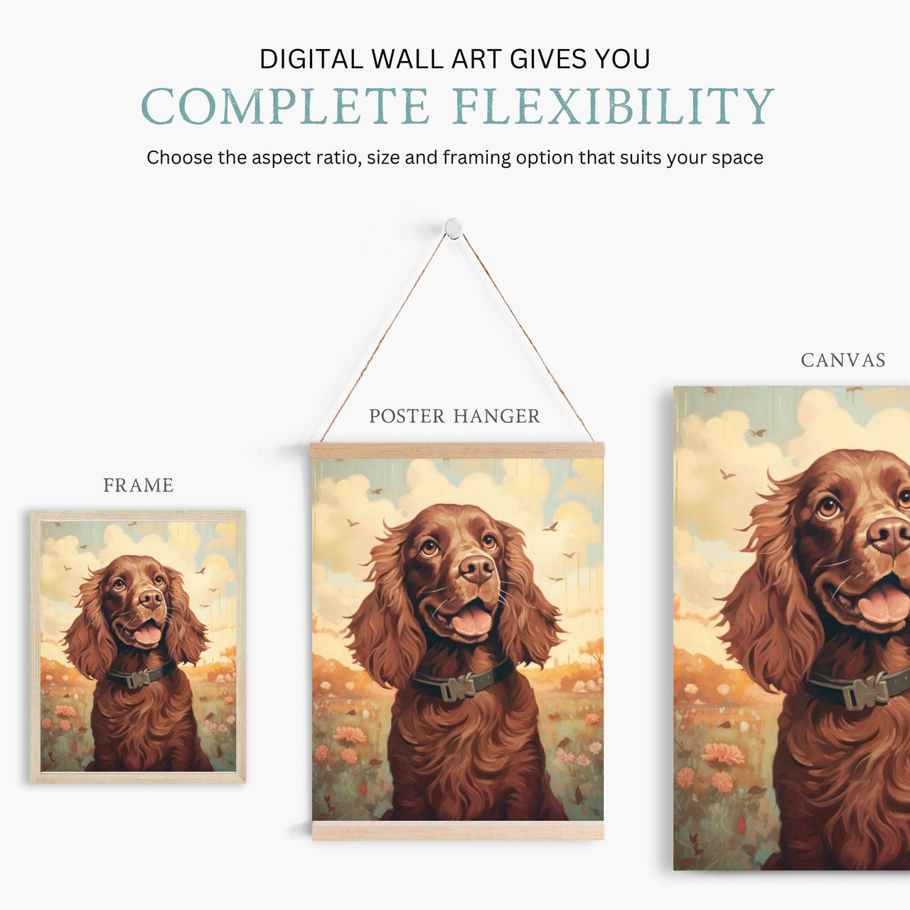 Cocker Spaniel Print – Canine Living Room Wall Art