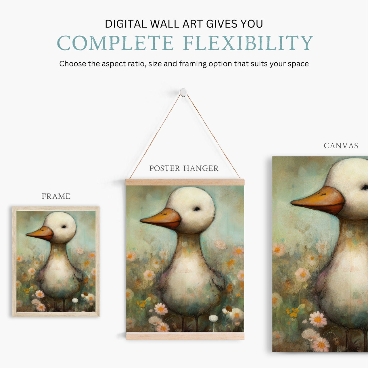 Quirky Geese Wall Art – Farm Nursery Print • Set of 3