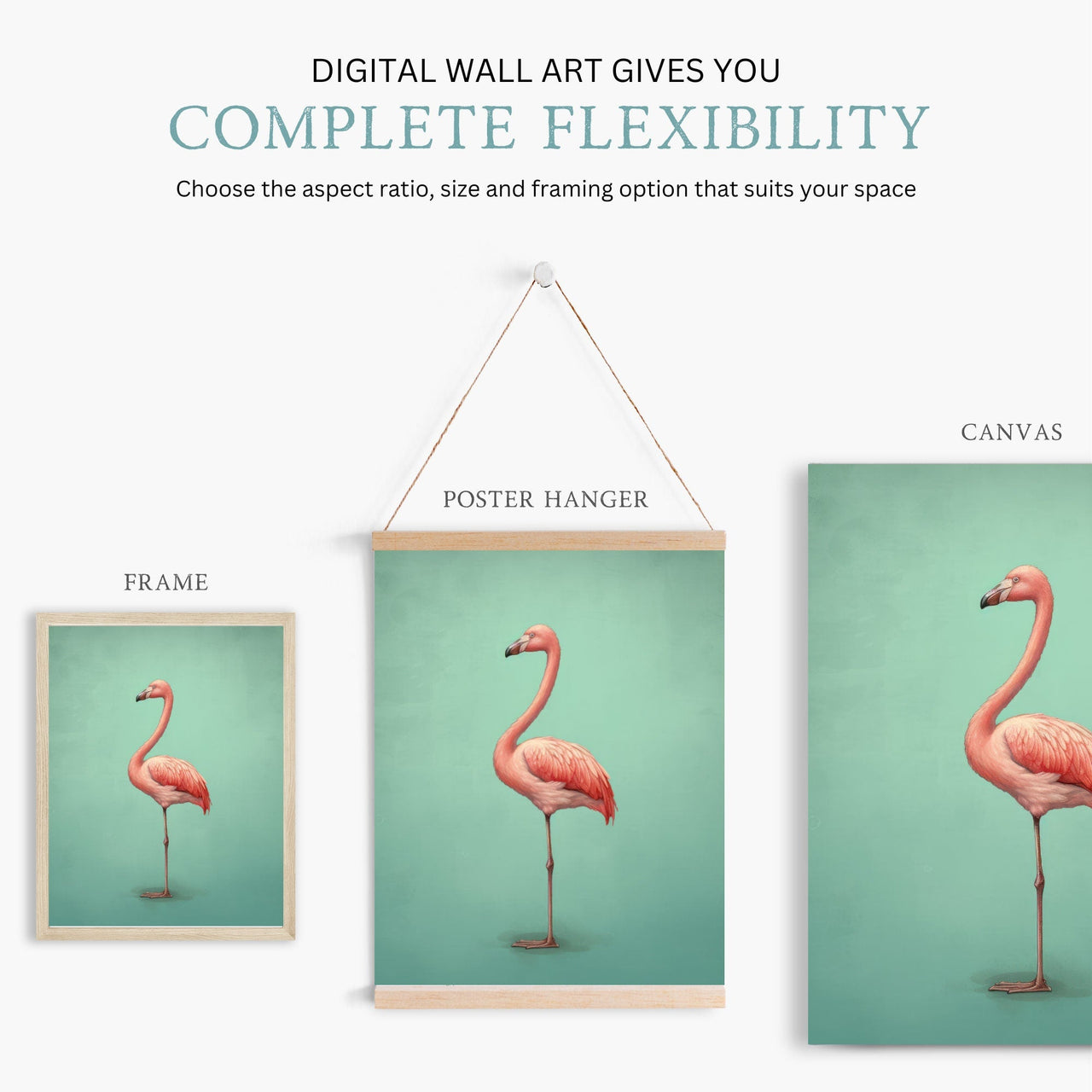 Flamingo Print – Bird Wall Decor for Kids Room