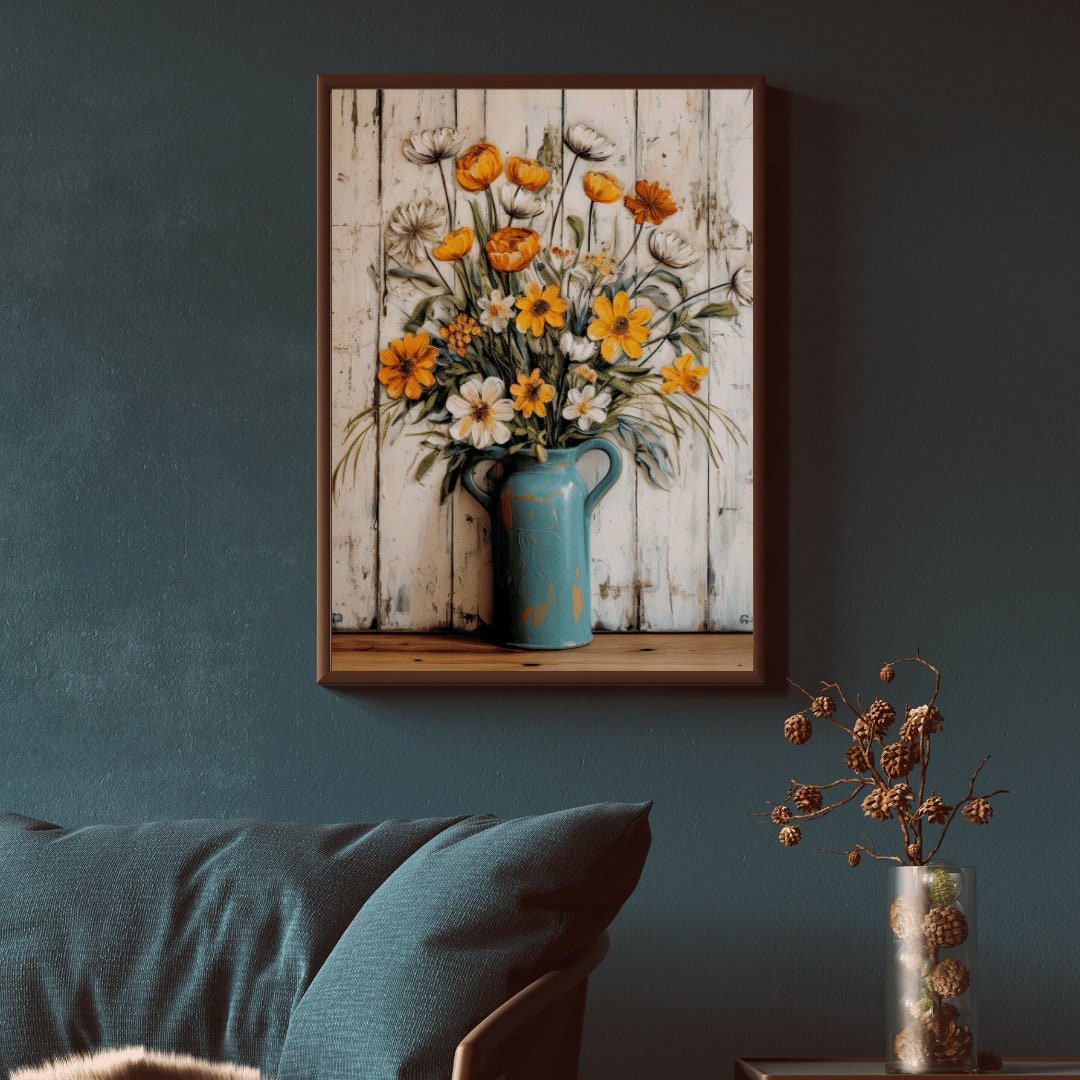 Vintage Floral Wall Art – Botanical Home Print