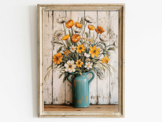 Vintage Floral Wall Art – Botanical Home Print
