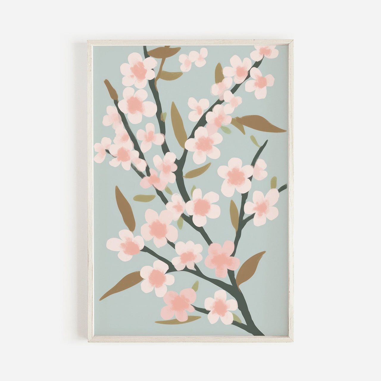Cherry Blossom Print – Floral Living Room Wall Decor