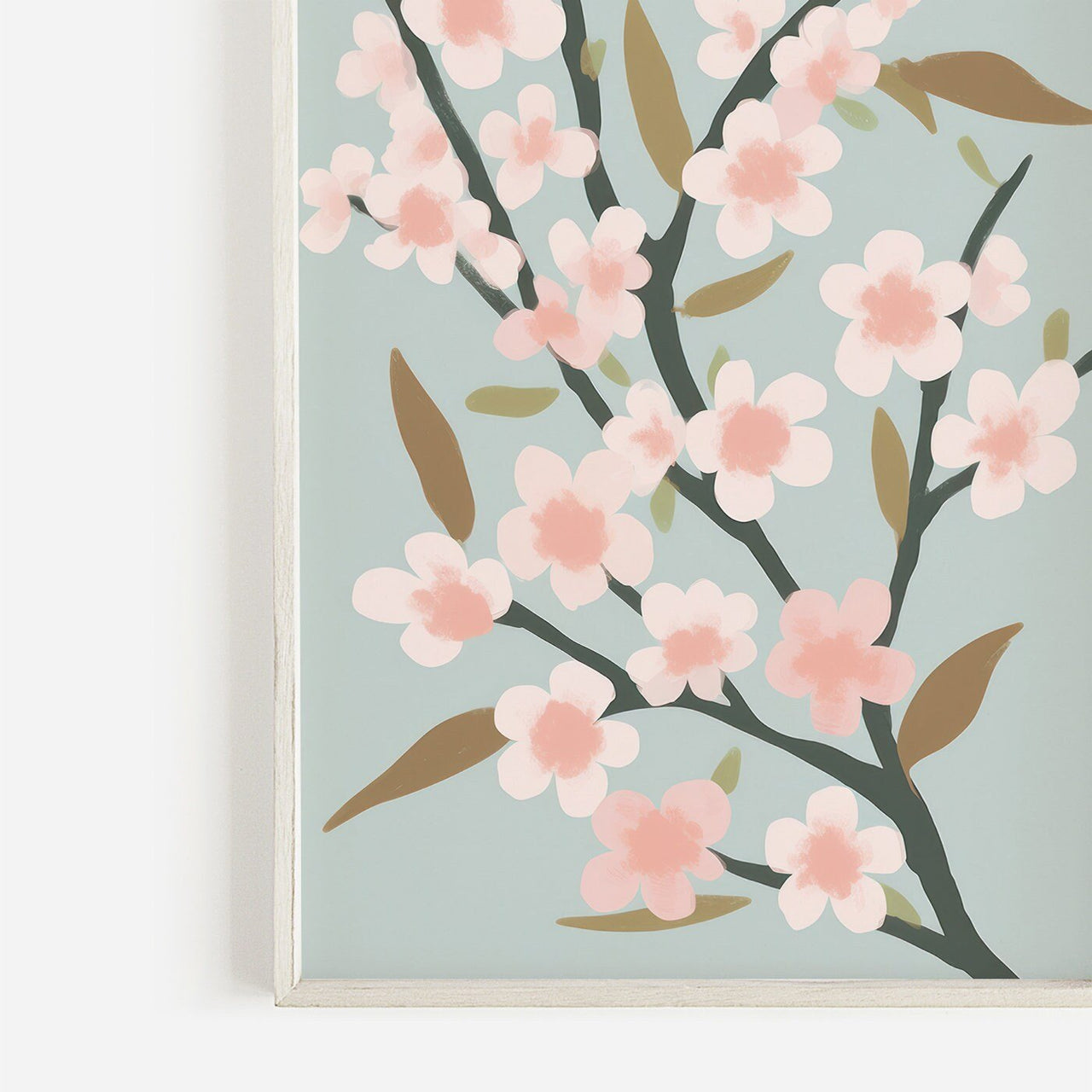 Cherry Blossom Print – Floral Living Room Wall Decor