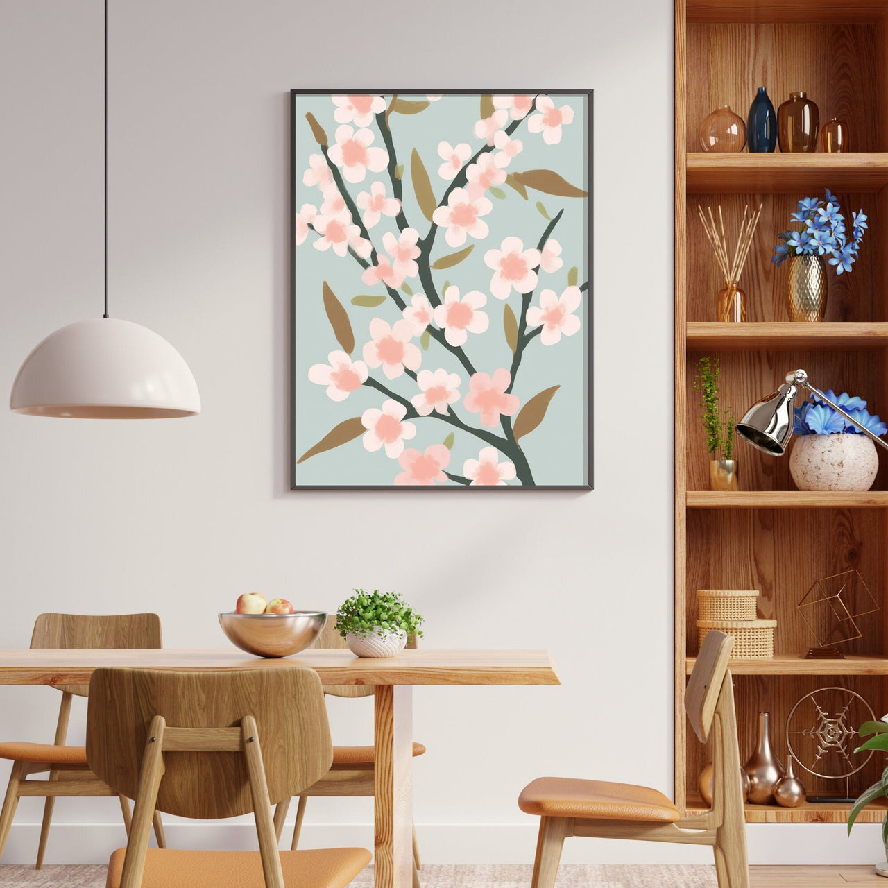 Cherry Blossom Print – Floral Living Room Wall Decor