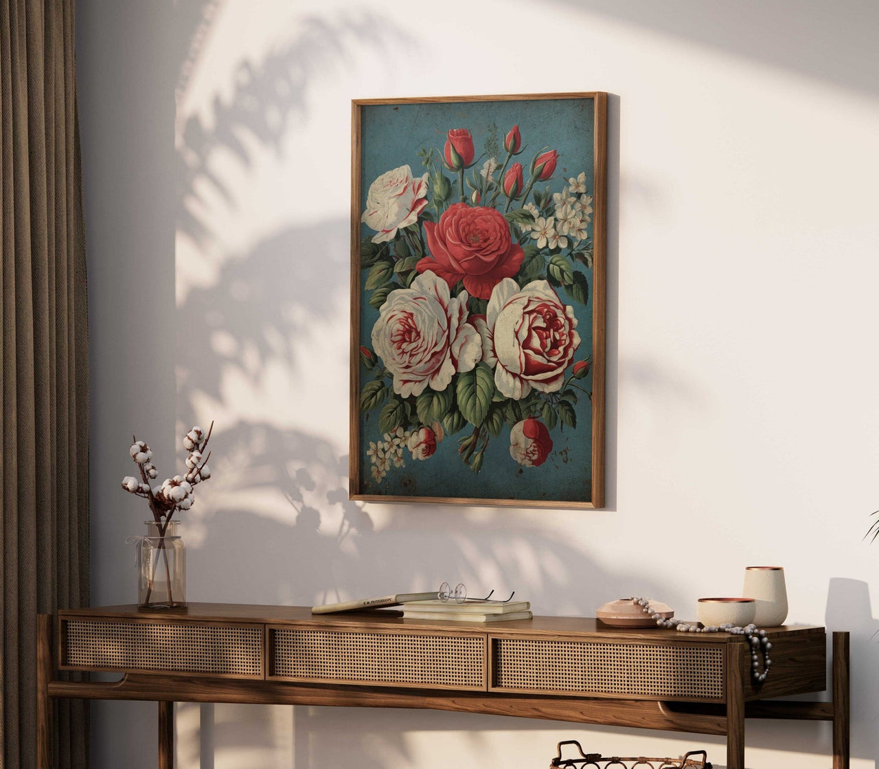 Rose Bouquet Print – Floral French Country Wall Decor