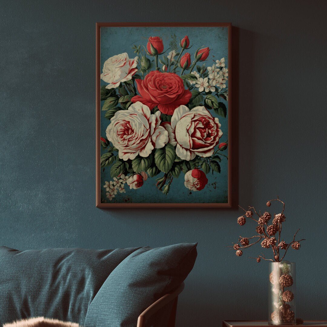 Rose Bouquet Print – Floral French Country Wall Decor