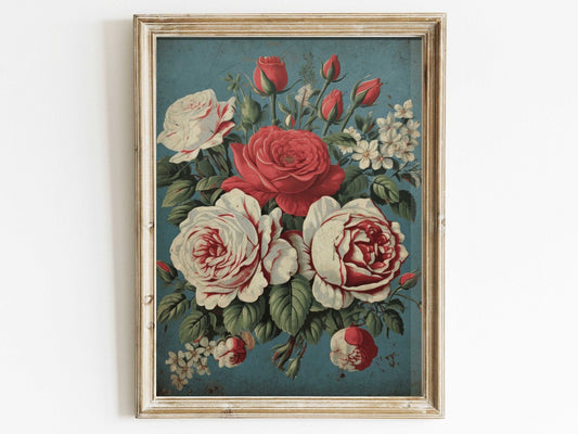 Rose Bouquet Print – Floral French Country Wall Decor