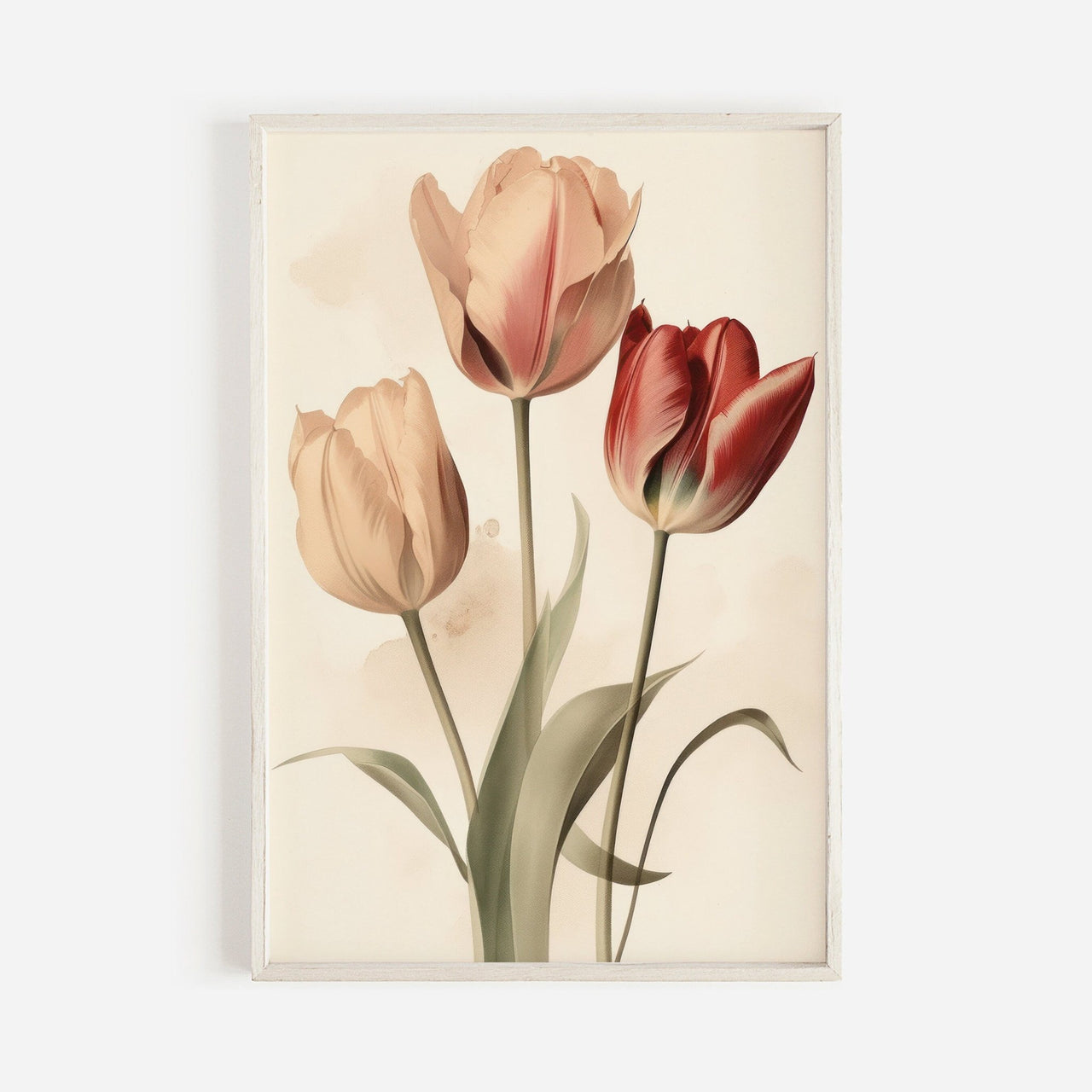 Tulip Bouquet Wall Art – Floral Living Room Print