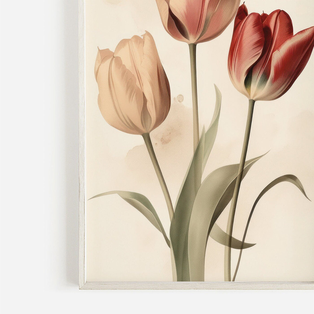 Tulip Bouquet Wall Art – Floral Living Room Print