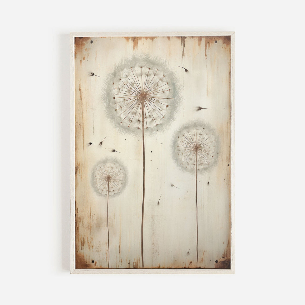 Dandelion Wall Art – Floral Living Room Print