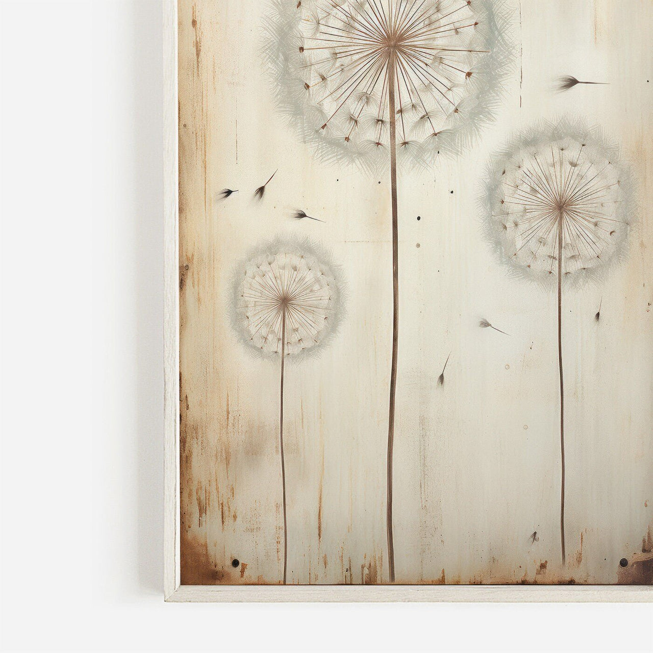Dandelion Wall Art – Floral Living Room Print