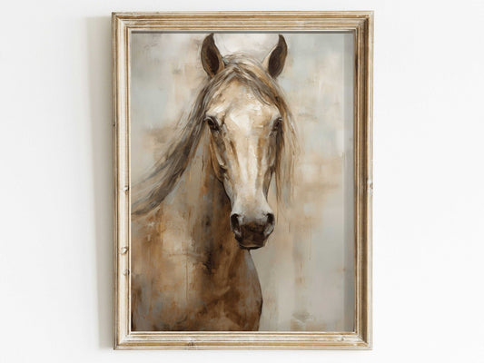 Vintage Horse Wall Art, Equestrian Home Decor, Horse Portraits - WildfieldPrints