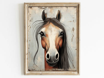 Vintage Horse Wall Art, Equestrian Home Decor, Horse Portraits - WildfieldPrints
