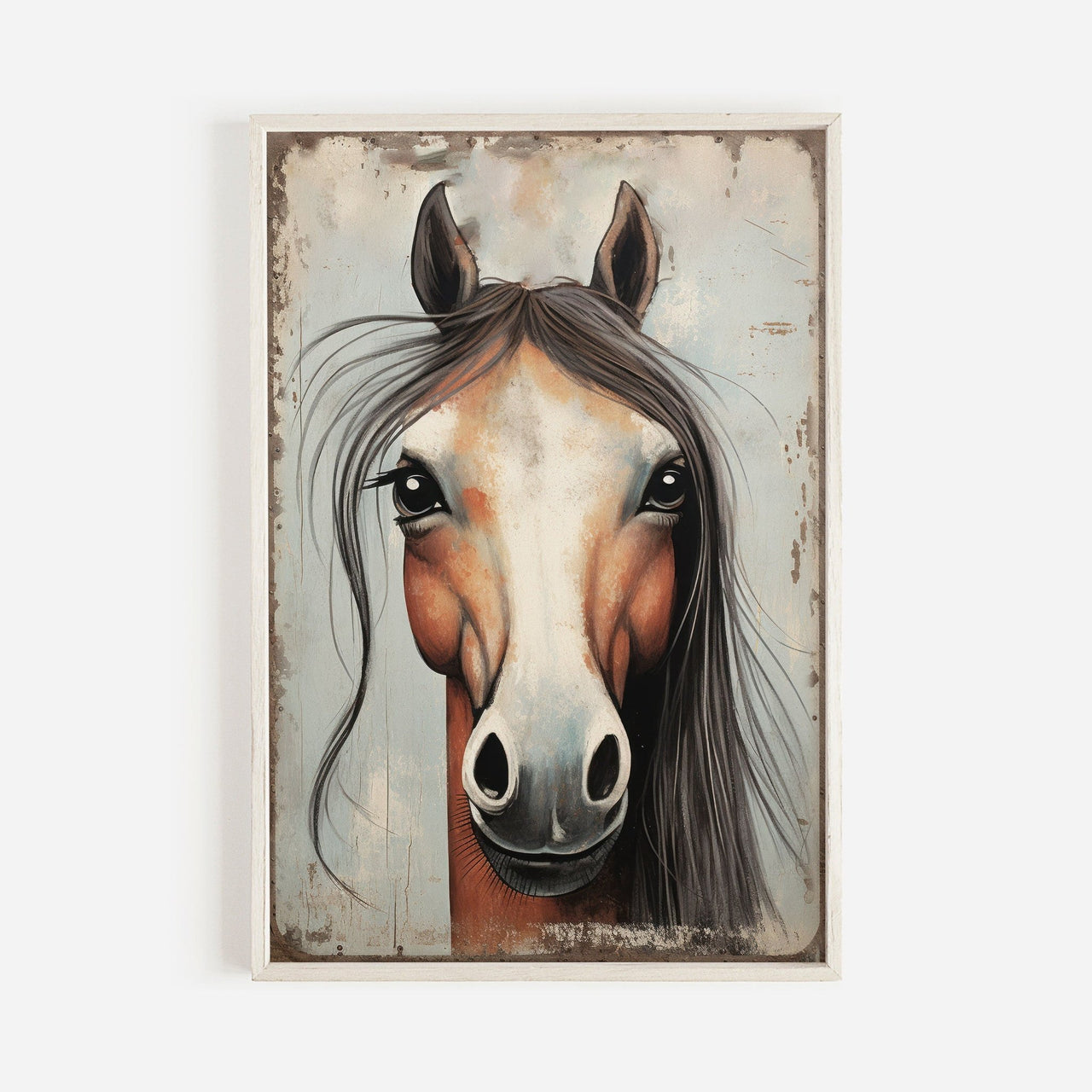 Horse Portrait Wall Decor – Equestrian Nursery Print