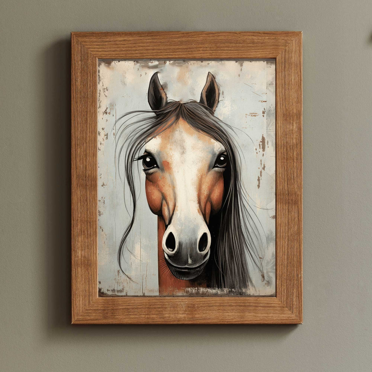 Horse Portrait Wall Decor – Equestrian Nursery Print