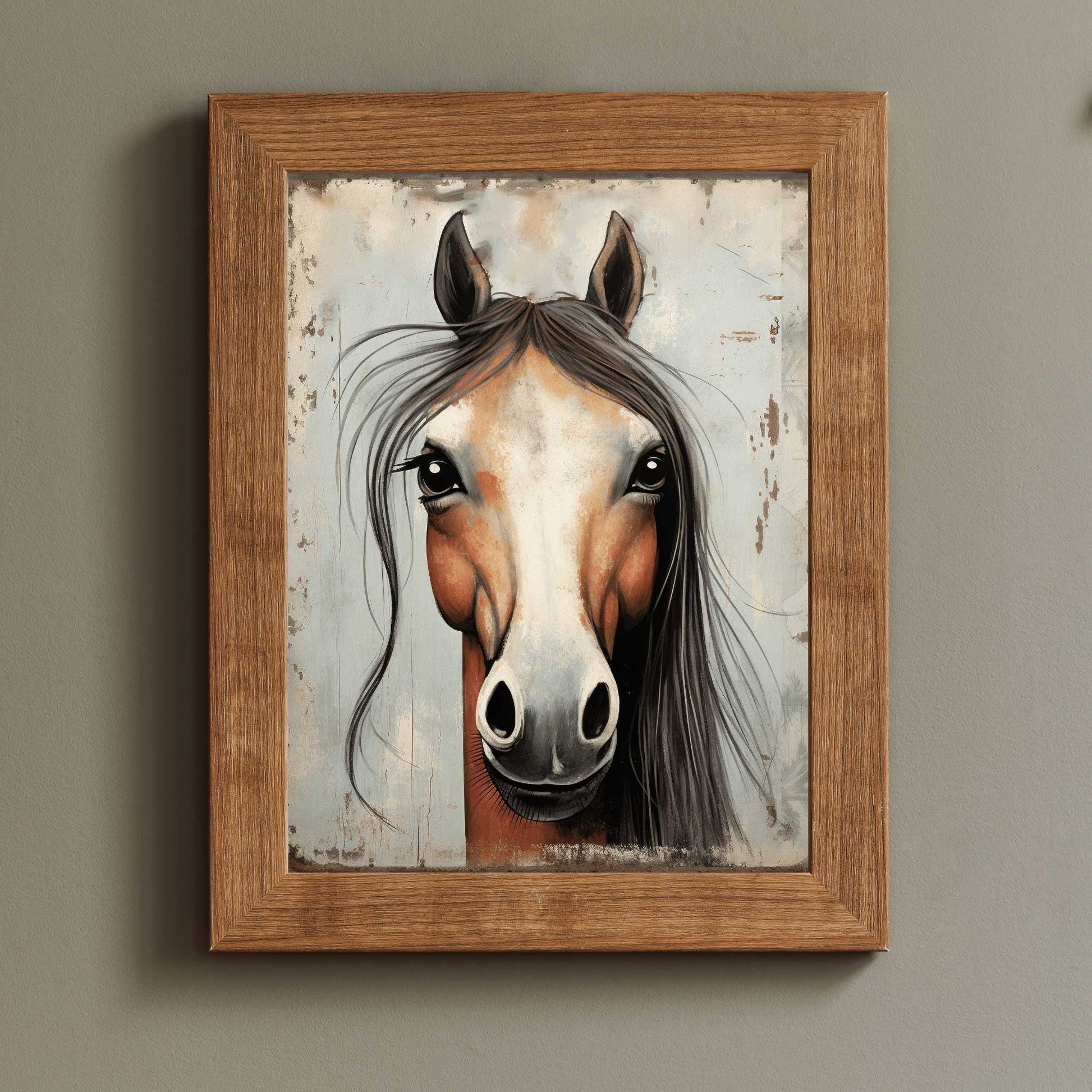 Vintage Horse Wall Art, Equestrian Home Decor, Horse Portraits - WildfieldPrints
