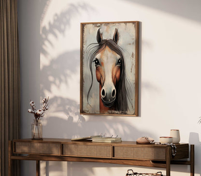 Vintage Horse Wall Art, Equestrian Home Decor, Horse Portraits - WildfieldPrints