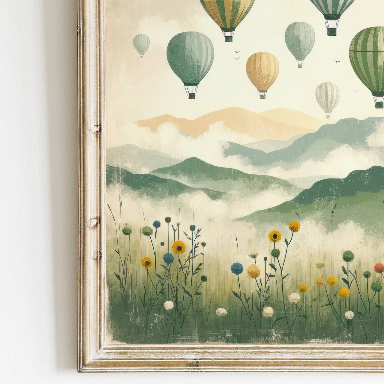 Hot Air Balloon Wall Art – Adventure Nursery Print