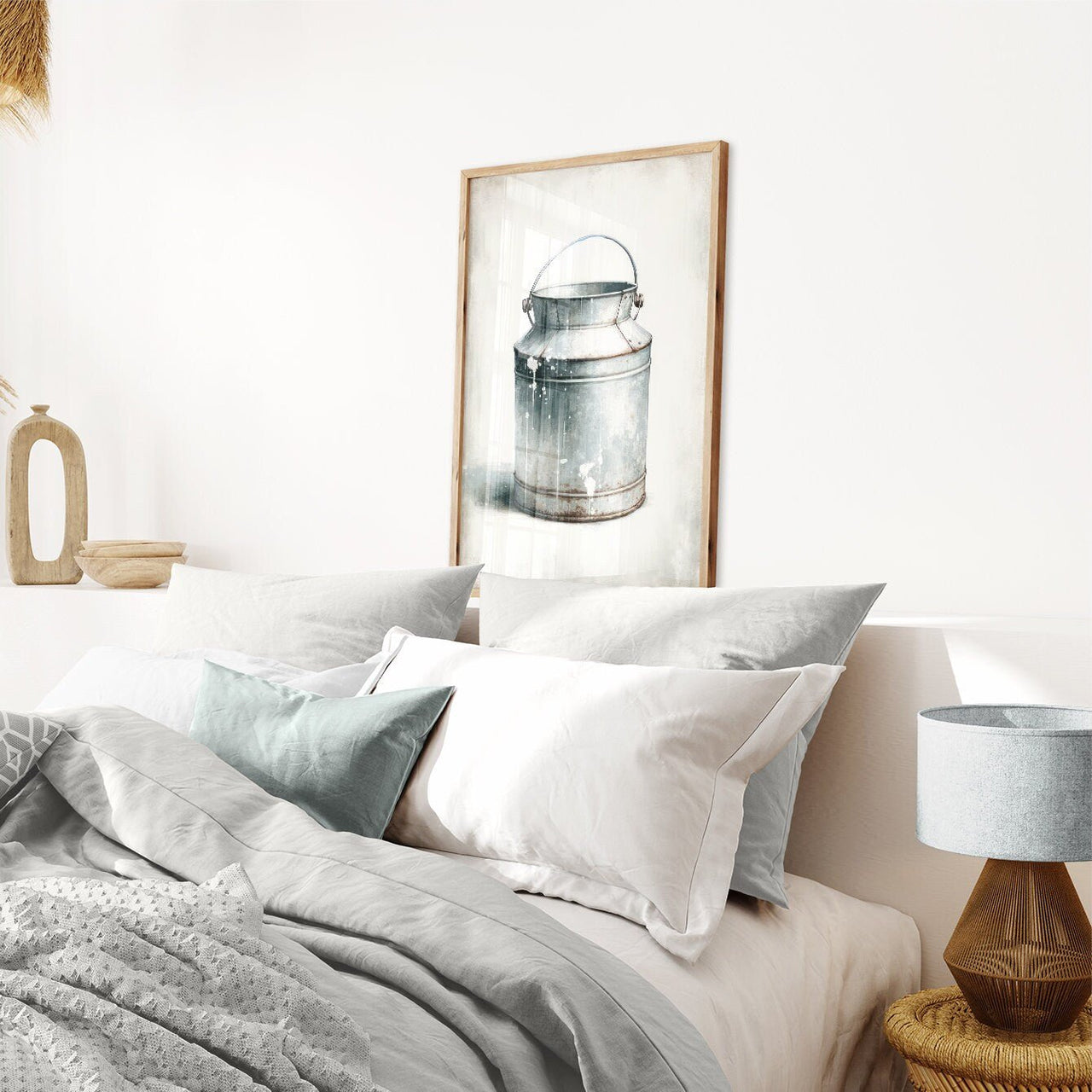Vintage Milk Can Wall Art – Farm Nursery Print