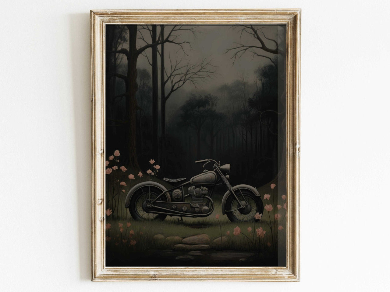 Vintage Motorcycle Wall Art – Vehicle Living Room Print