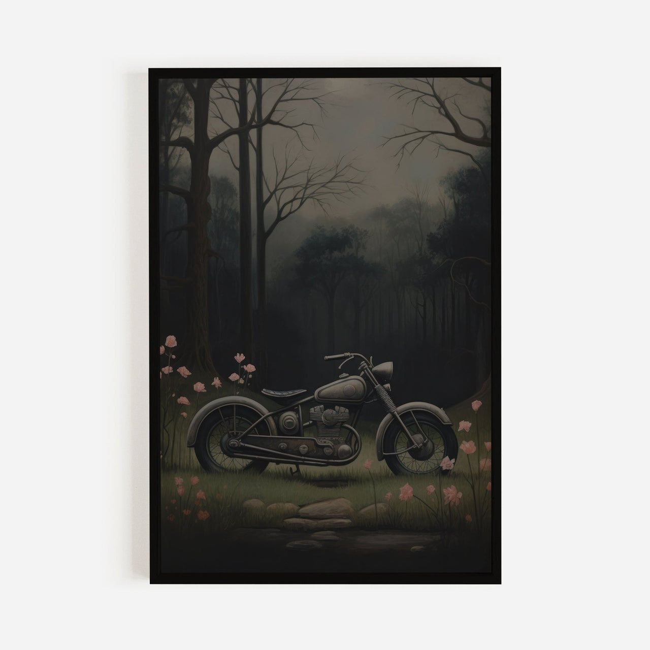 Vintage Motorcycle Wall Art – Vehicle Living Room Print