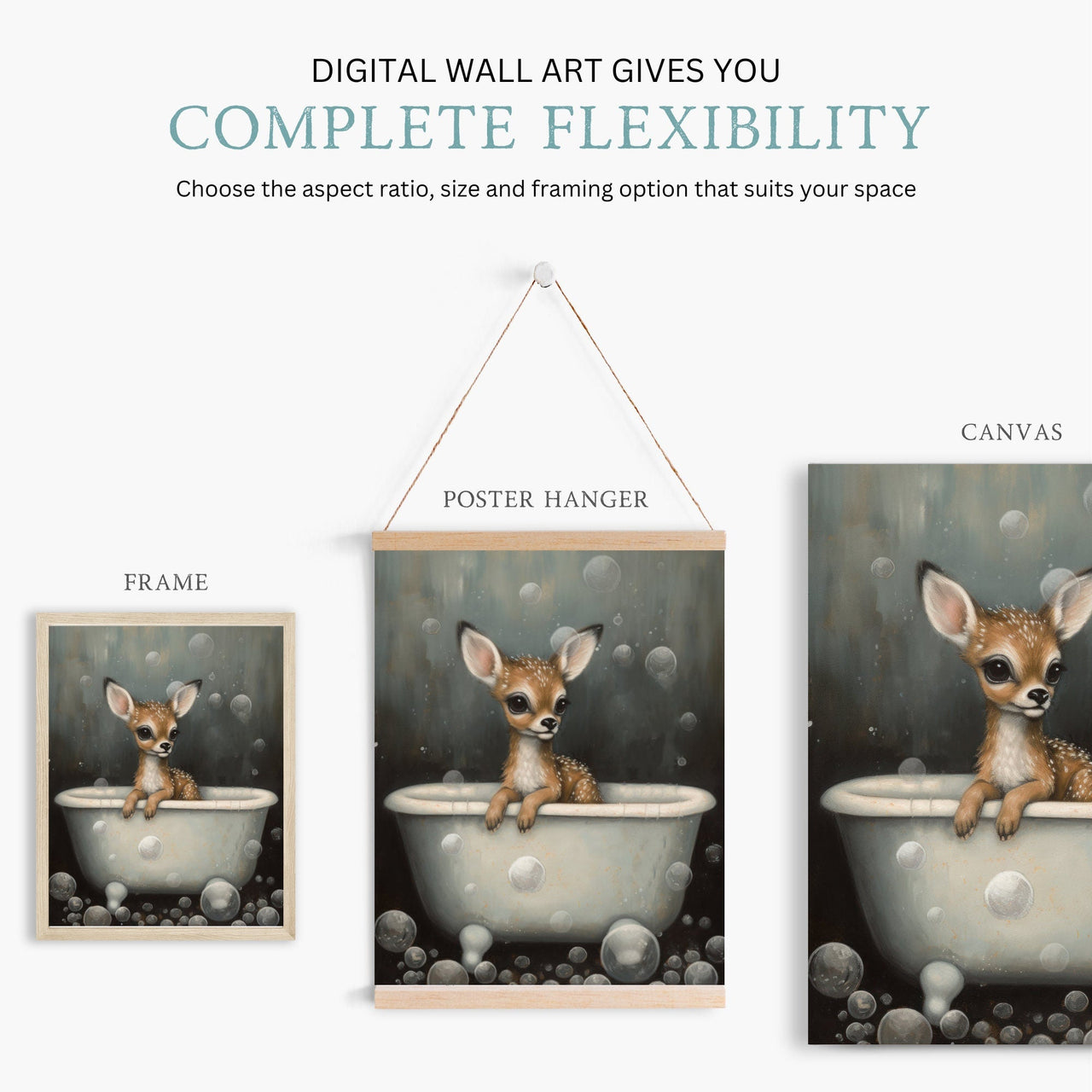 Baby Deer Wall Art – Animal Nursery Print