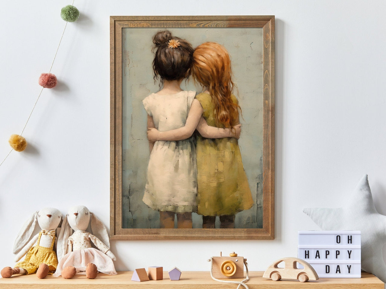 Best Friends Wall Art – Childhood Girls Room Decor