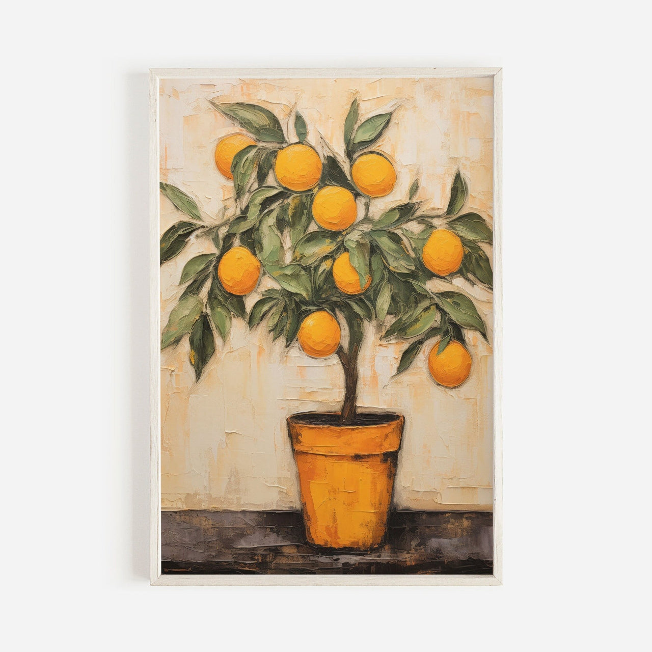 Orange Tree Wall Art – Botanical Kitchen Print