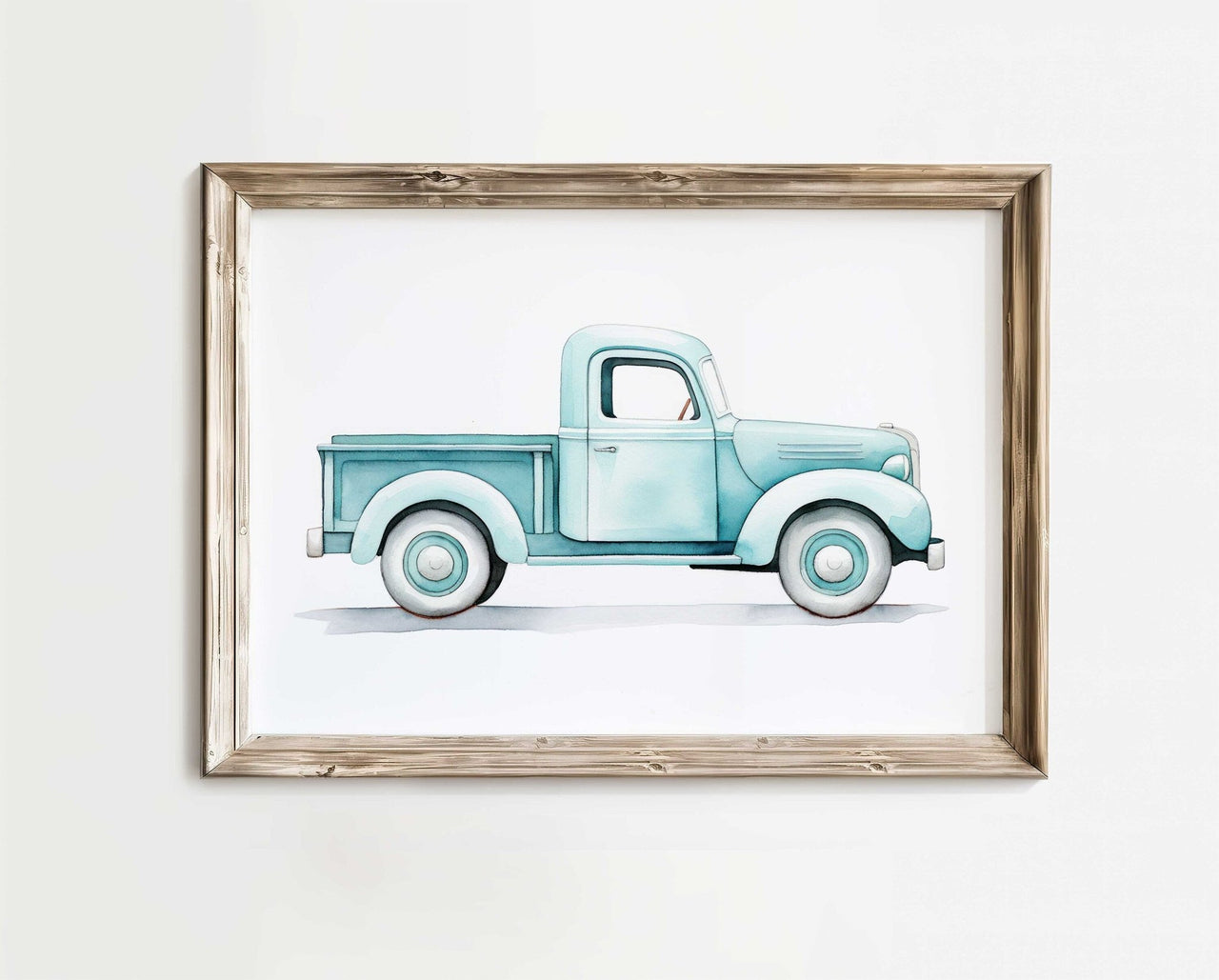 Vintage Pickup Truck Wall Art – Car Boys Room Print