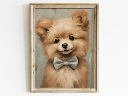Vintage Pomeranian Wall Art, Dog Decor for Pomeranian Lovers - WildfieldPrints