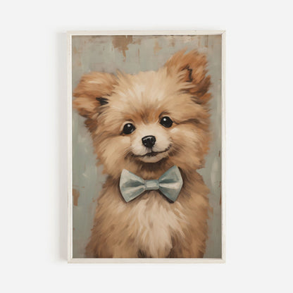 Vintage Pomeranian Wall Art, Dog Decor for Pomeranian Lovers - WildfieldPrints