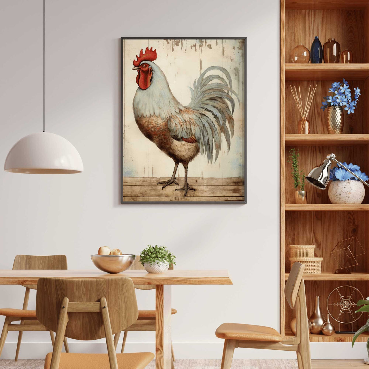 Vintage Rooster Wall Art – Farmhouse Kitchen Print