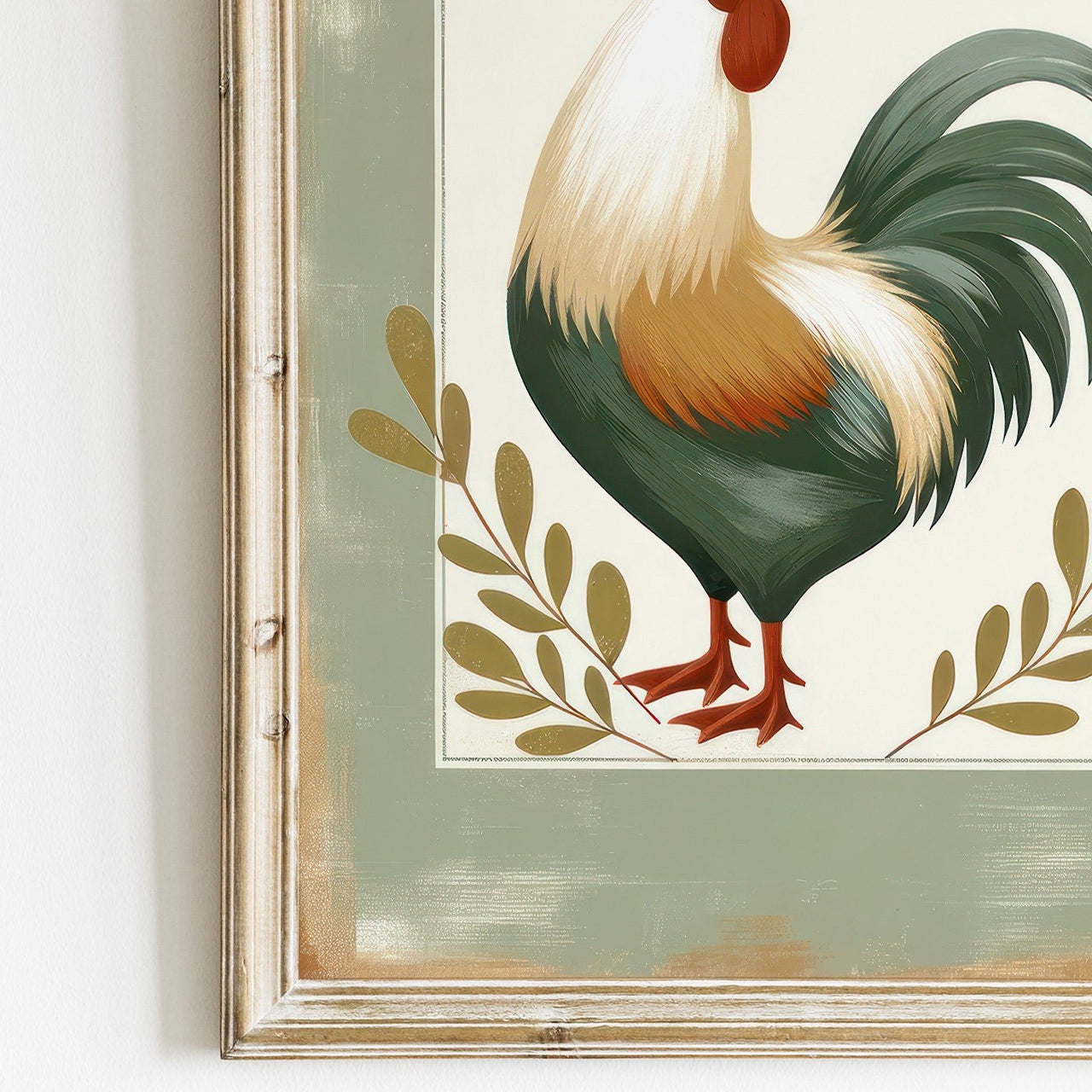 Vintage Rooster Wall Art – Farm Kitchen Print