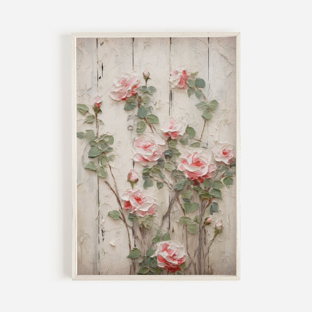 Vintage Rose Wall Art – Floral Living Room Print