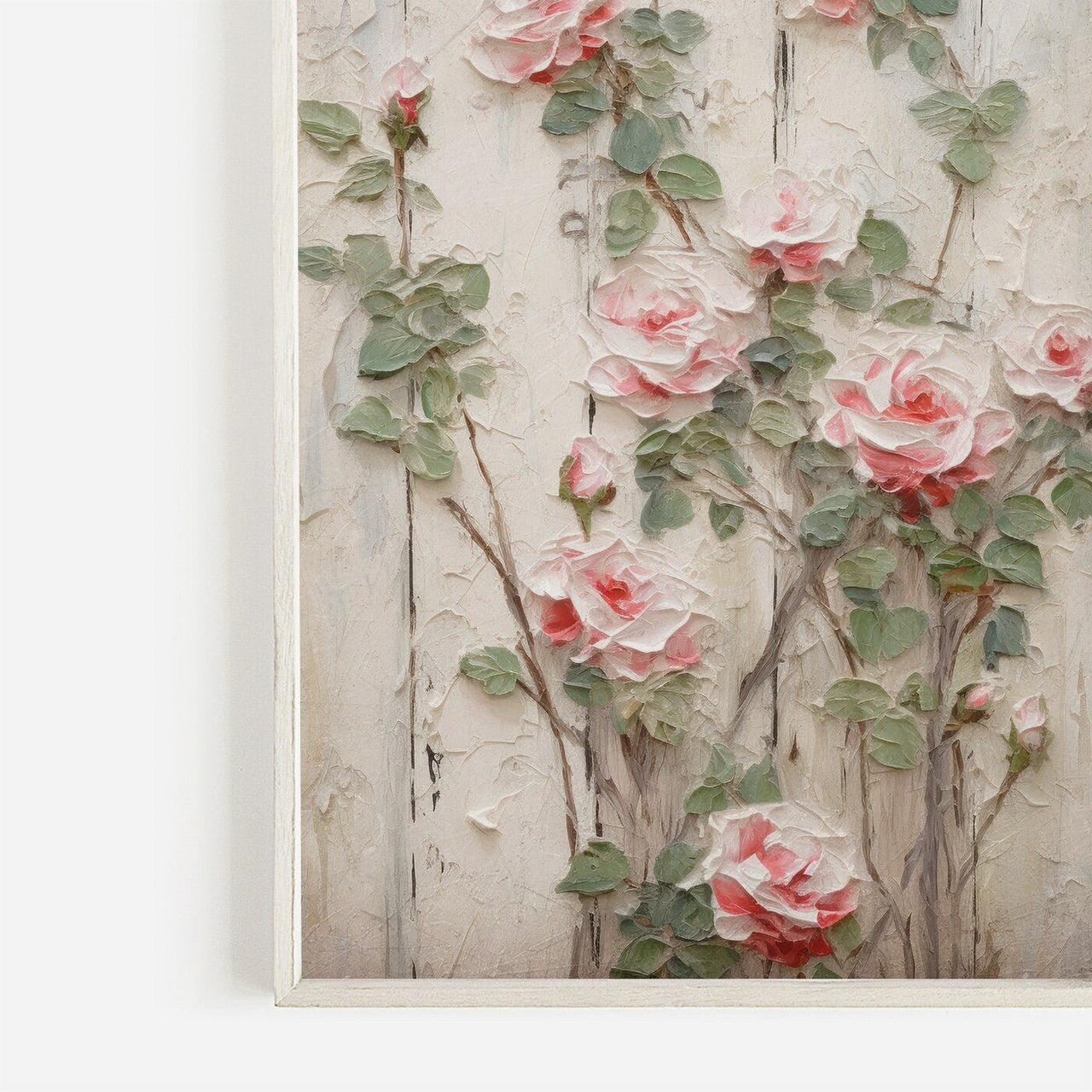 Vintage Rose Wall Art – Floral Living Room Print