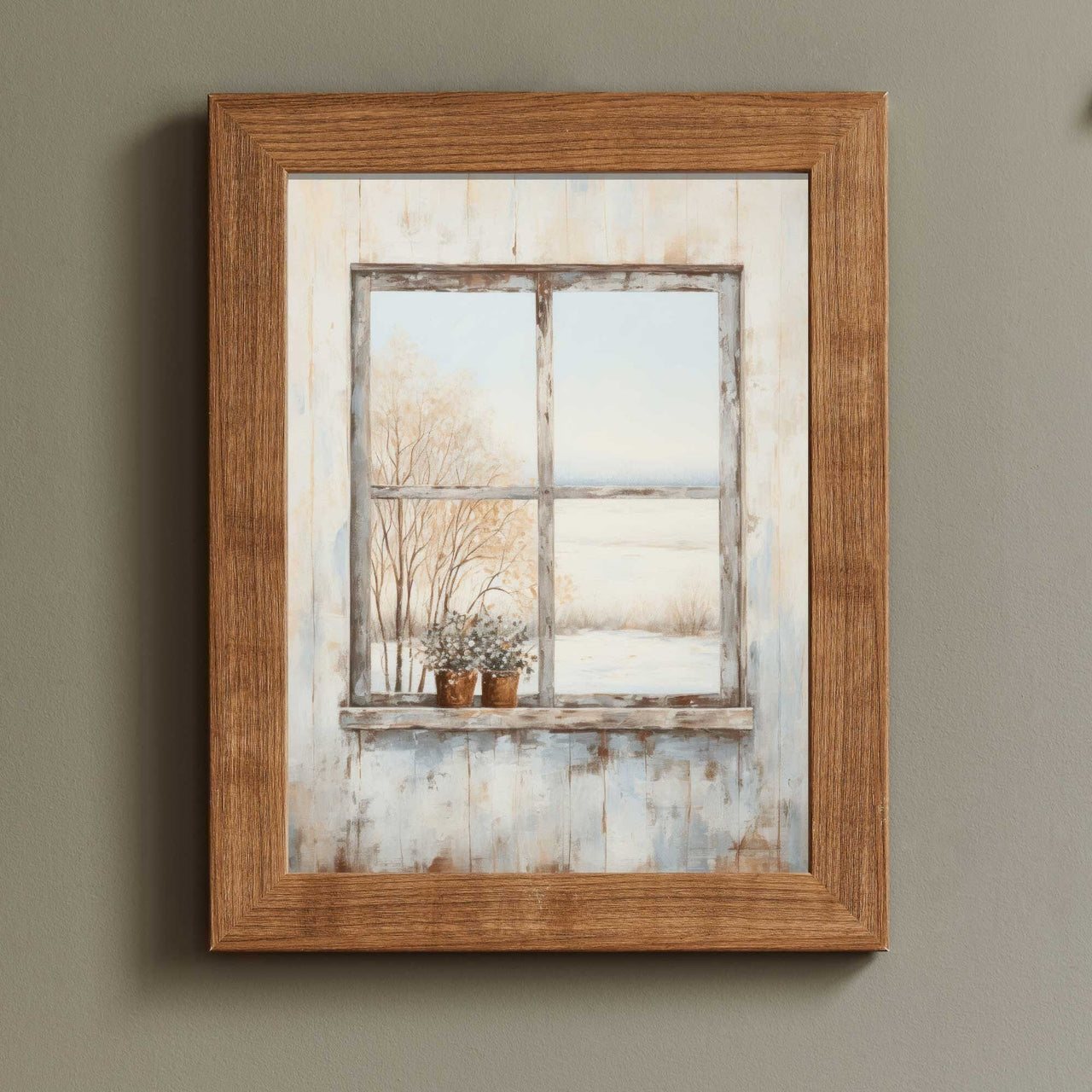 Vintage Window Wall Art – Farmhouse Home Print