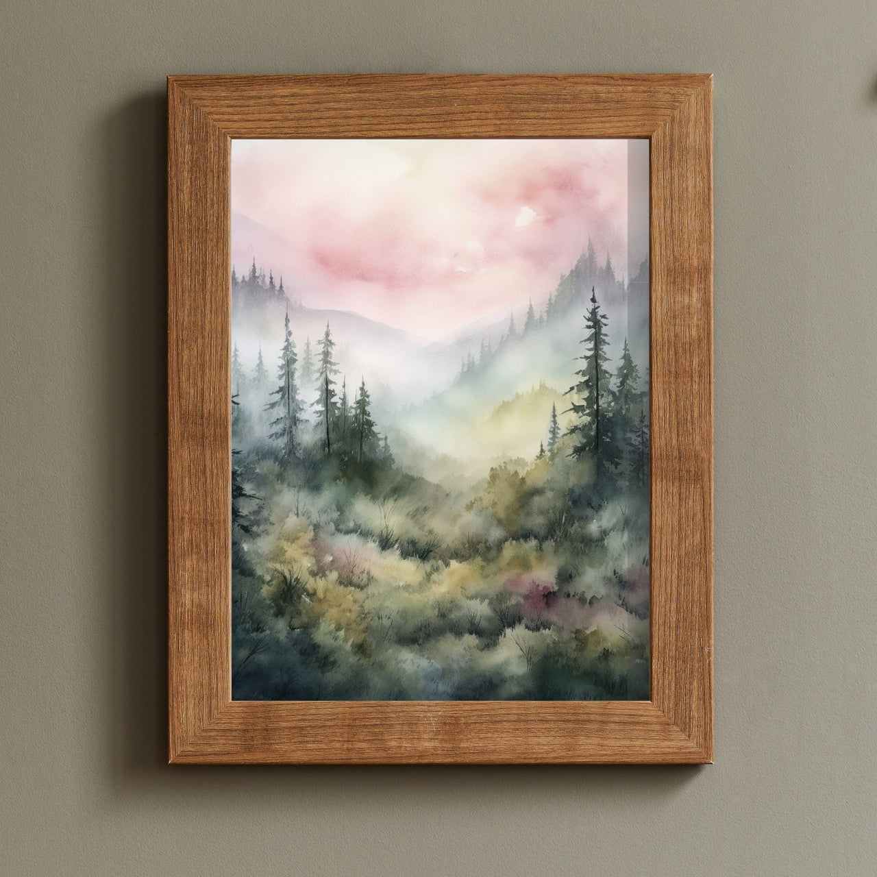 Spruce Forest Wall Art – Nature Living Room Print