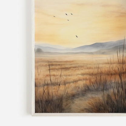Watercolor Landscape Art, Abstract Scenic Nature Print, Tranquil Decor - WildfieldPrints