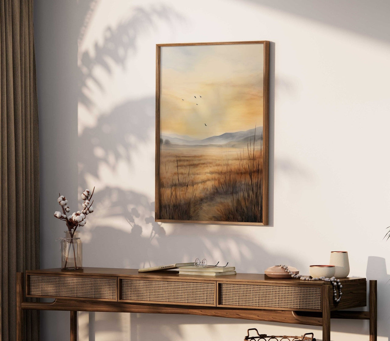 Watercolor Landscape Wall Art – Nature Living Room Decor Print