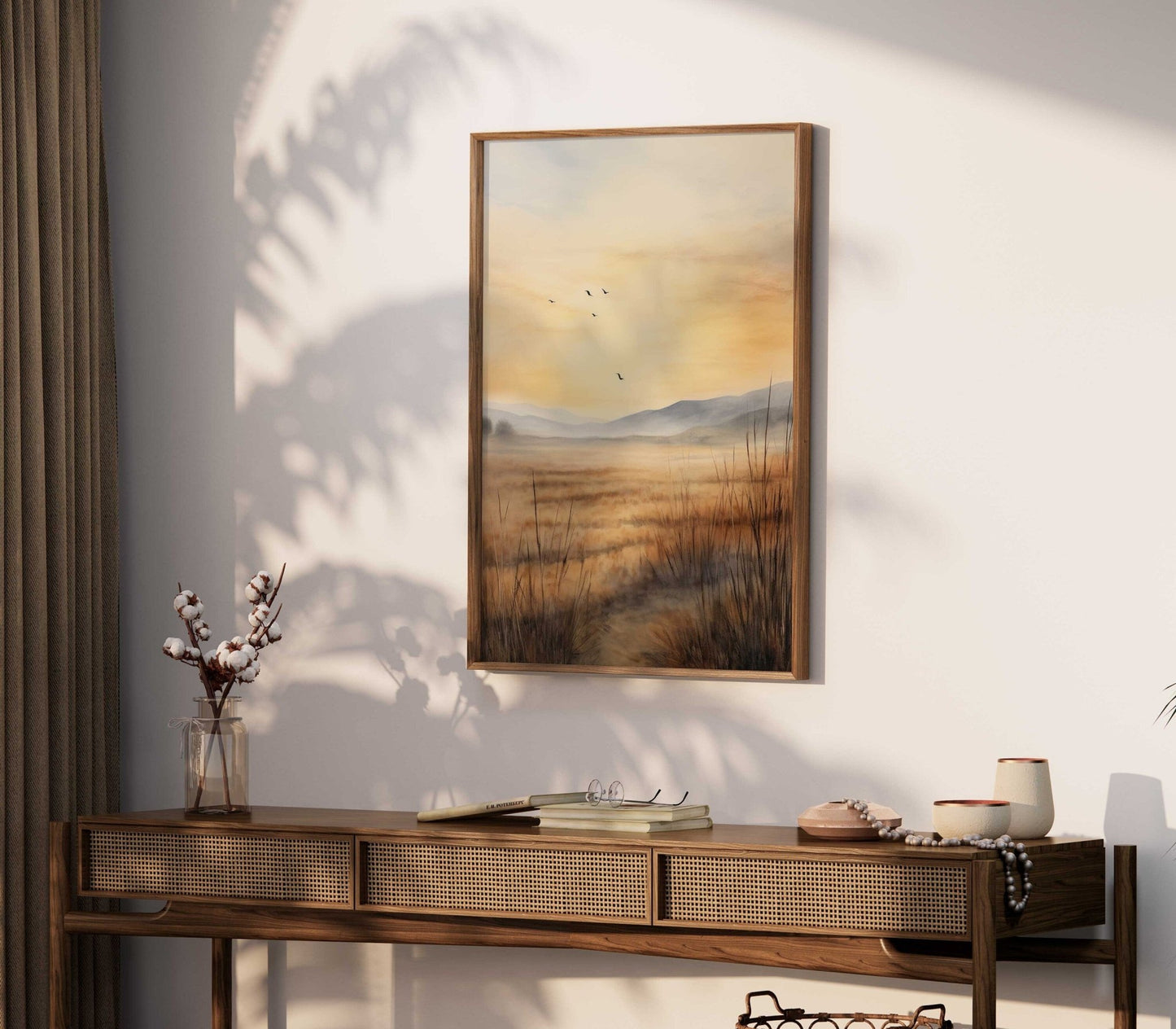 Watercolor Landscape Art, Abstract Scenic Nature Print, Tranquil Decor - WildfieldPrints