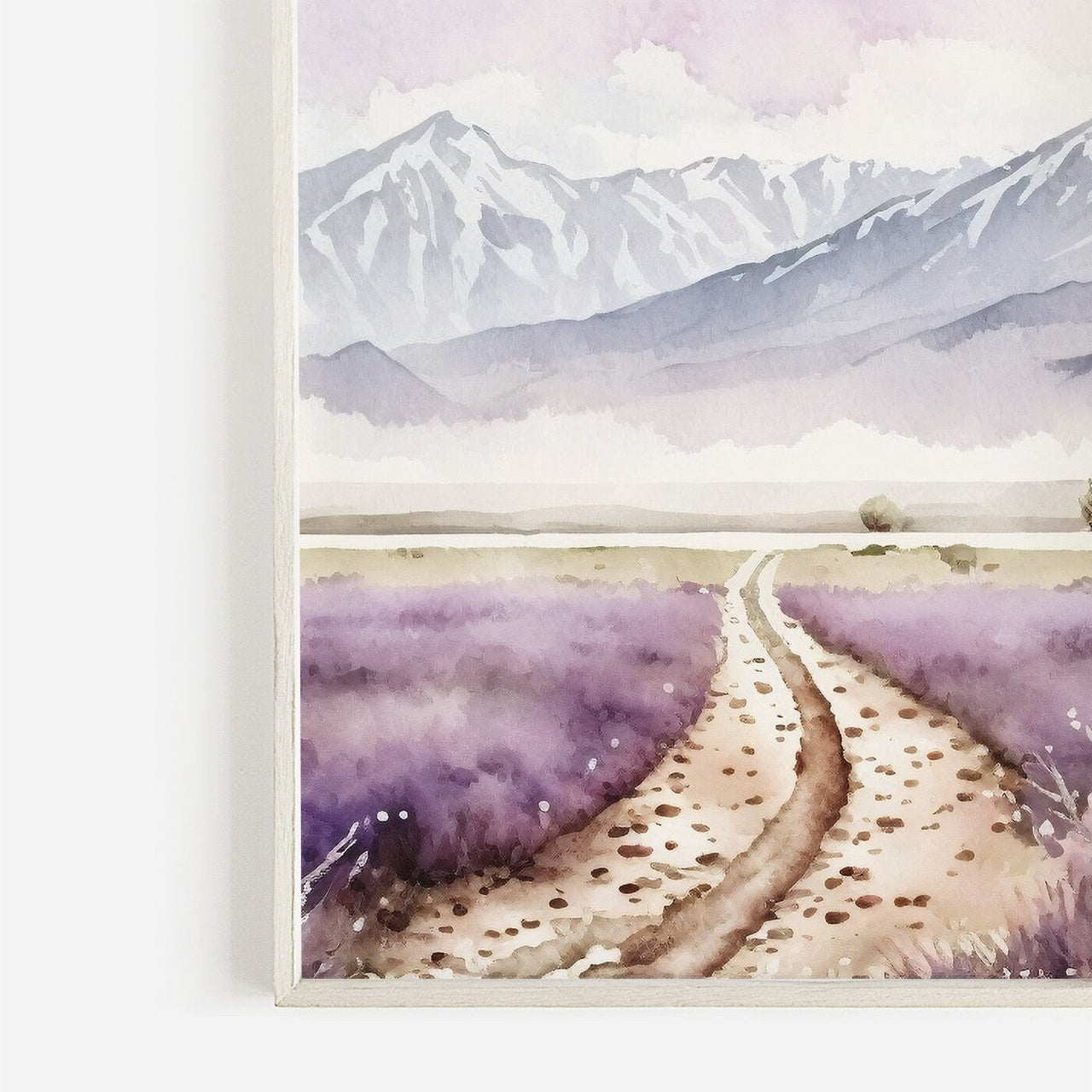 Lavender Field Print – Floral Living Room Wall Art • Set of 3