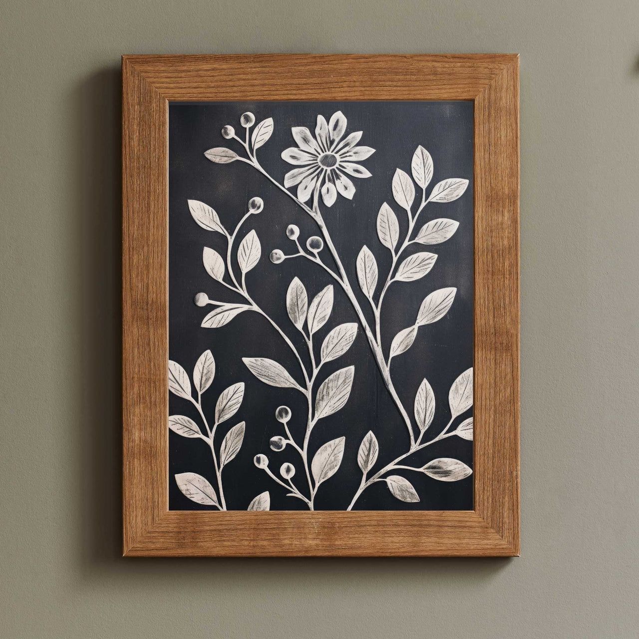 White Flower Wall Art – Floral Nursery Print