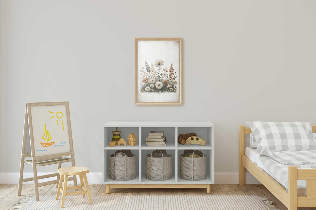 Wildflower Art Print – Floral Girls Room Wall Decor